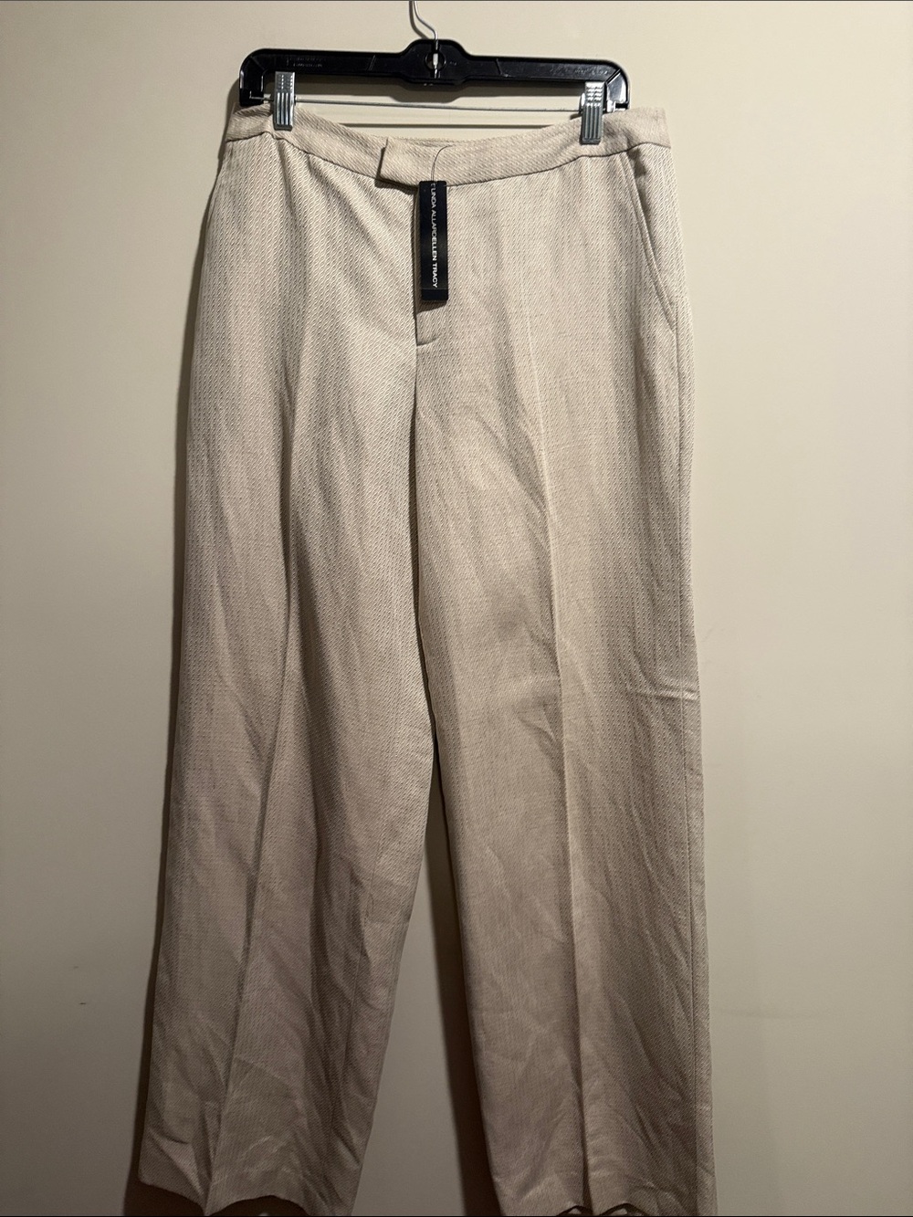 Textured Wide-Leg Pants in Tan — Classic Neutral Staple